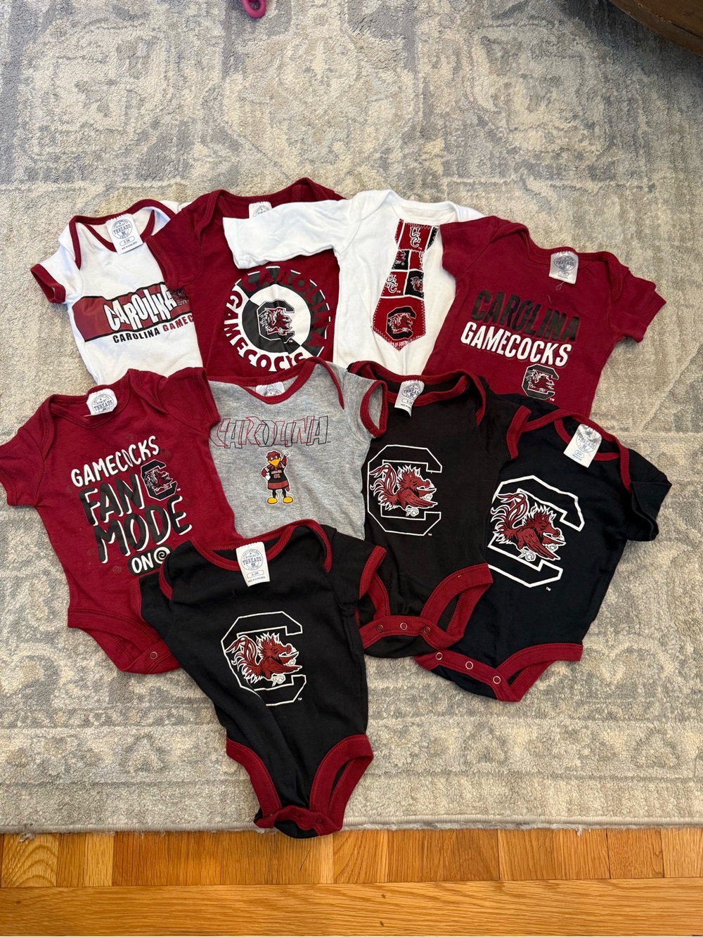South Carolina Gamecocks Baby Onesie set